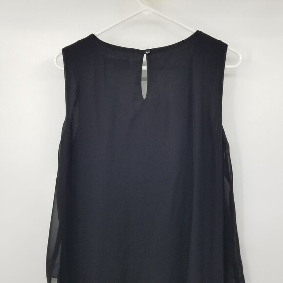 NWT S.L Fashions Black Bead Front Women's Popover Dress Size 12 - Picture 12 of 14